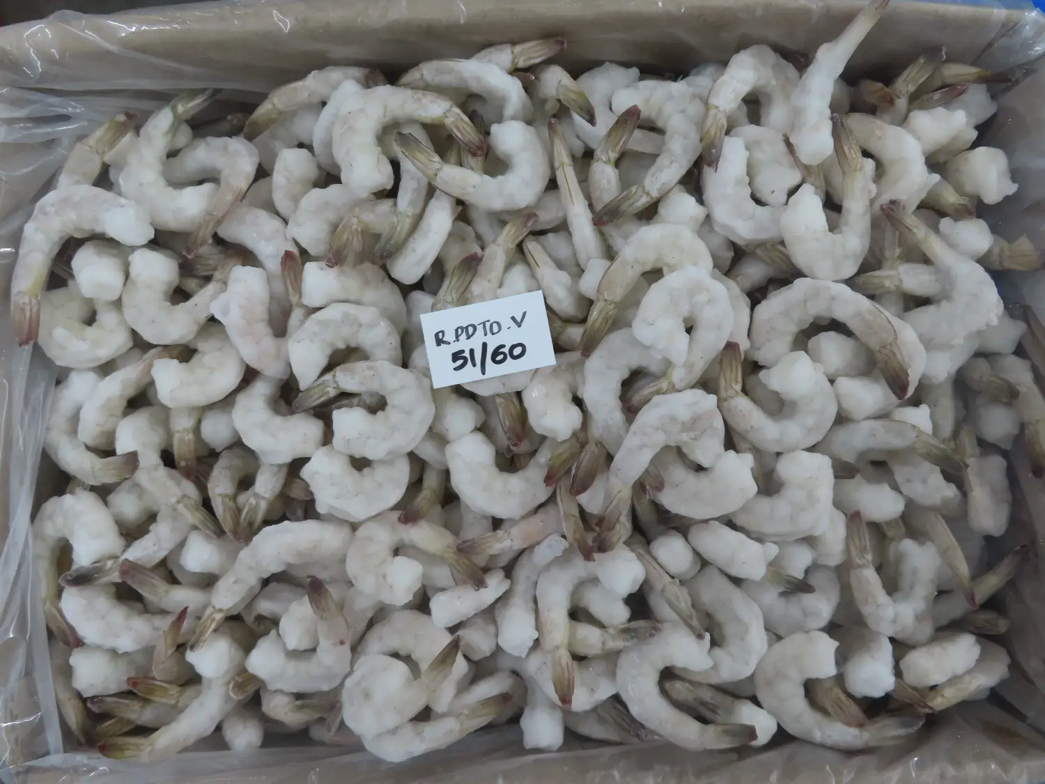 RAW TAIL ON PD VANNAMEI SHRIMPS IQF